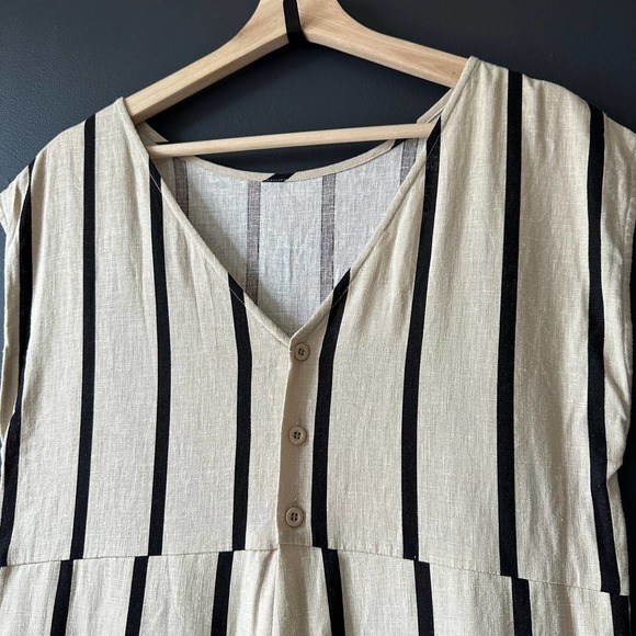 MOUSSY All in One Linen Striped Jumpsuit NEW Size Small - Picture 10 of 15
